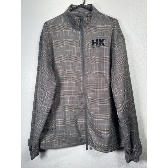 Han Kjobenhavn Men’s XL “Combat Jacket” Plaid Design Gray Zip Up - Picture 1 of 16